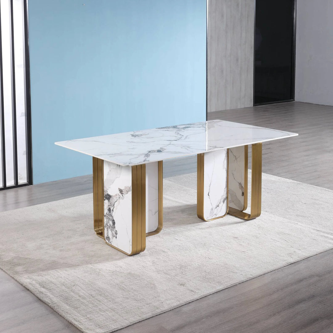 Catalyst Dining Table Marbella White Sintered Stone - DLB Furniture