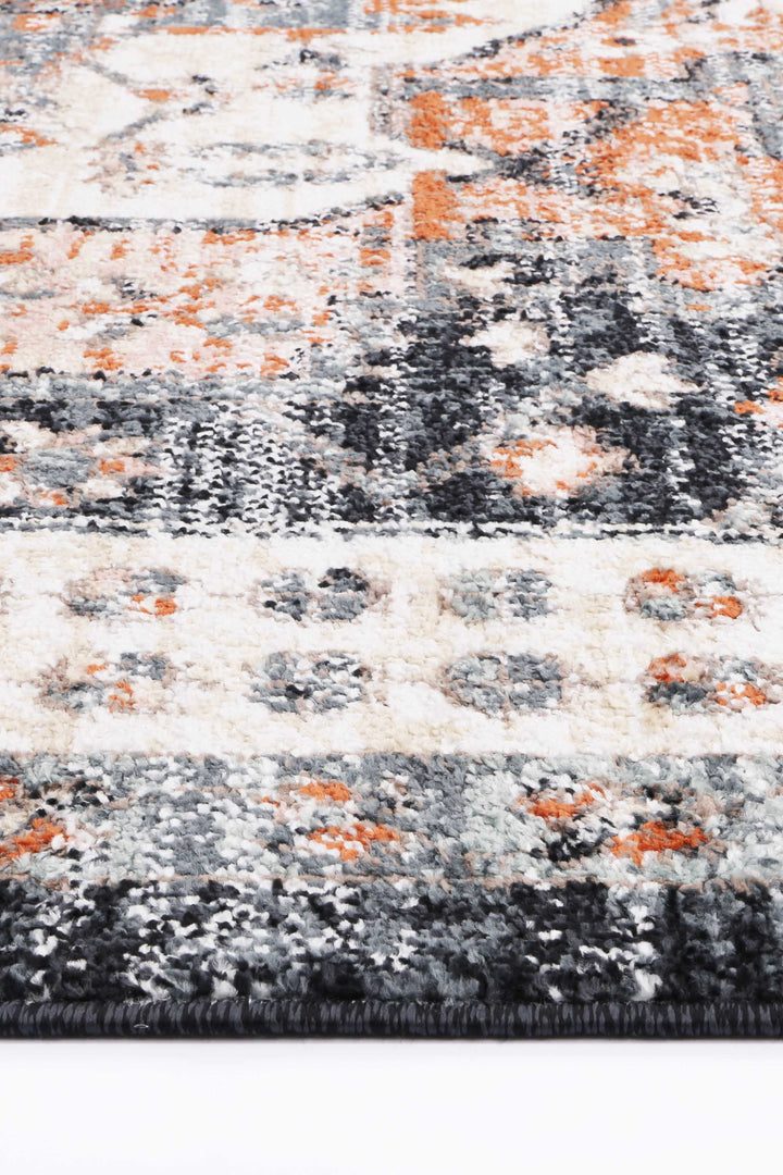 Estate Fair Field Traditional Black Rug - 03CREA