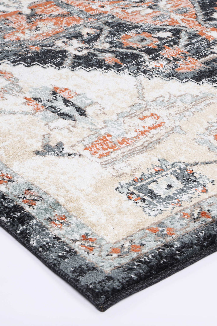 Estate Fair Field Traditional Black Rug - 03CREA