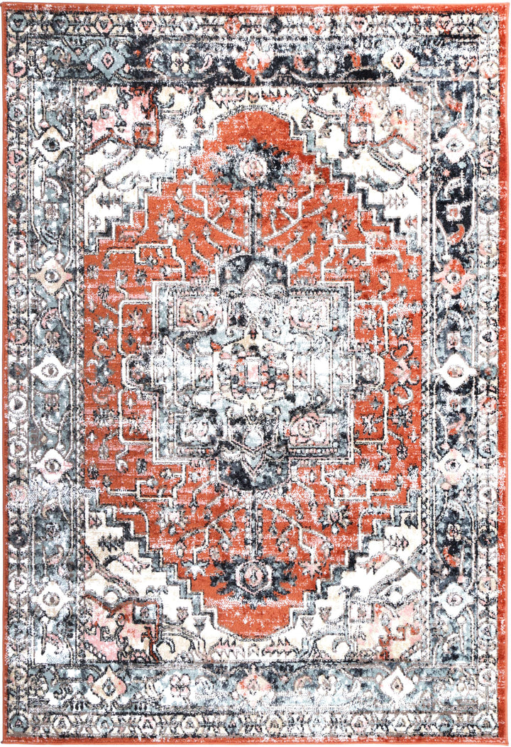 Estate Atherton Traditional Terracotta Rug - DLB Furniture