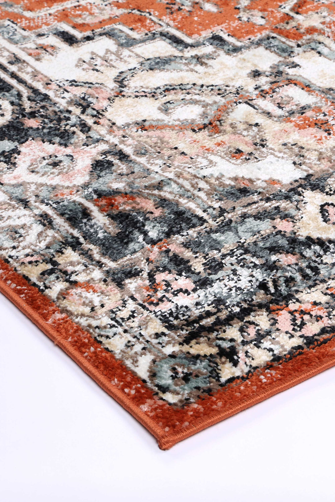 Estate Atherton Traditional Terracotta Rug - DLB Furniture