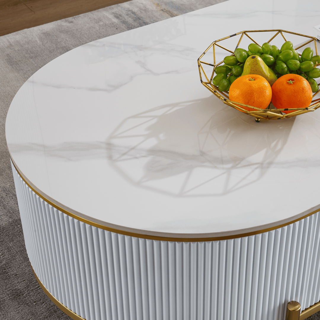sintered Stone Top Coffee Table oval