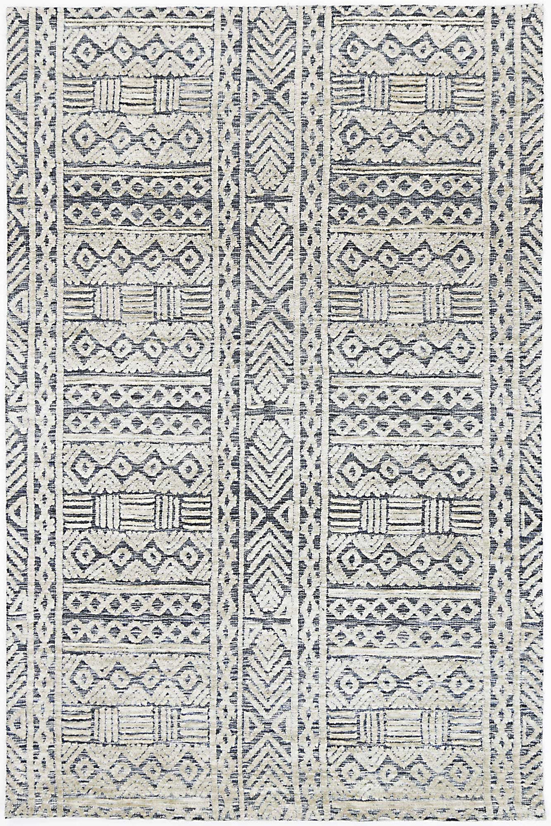 Amritsar Glenroy Blue Tribal Rug - DLB Furniture