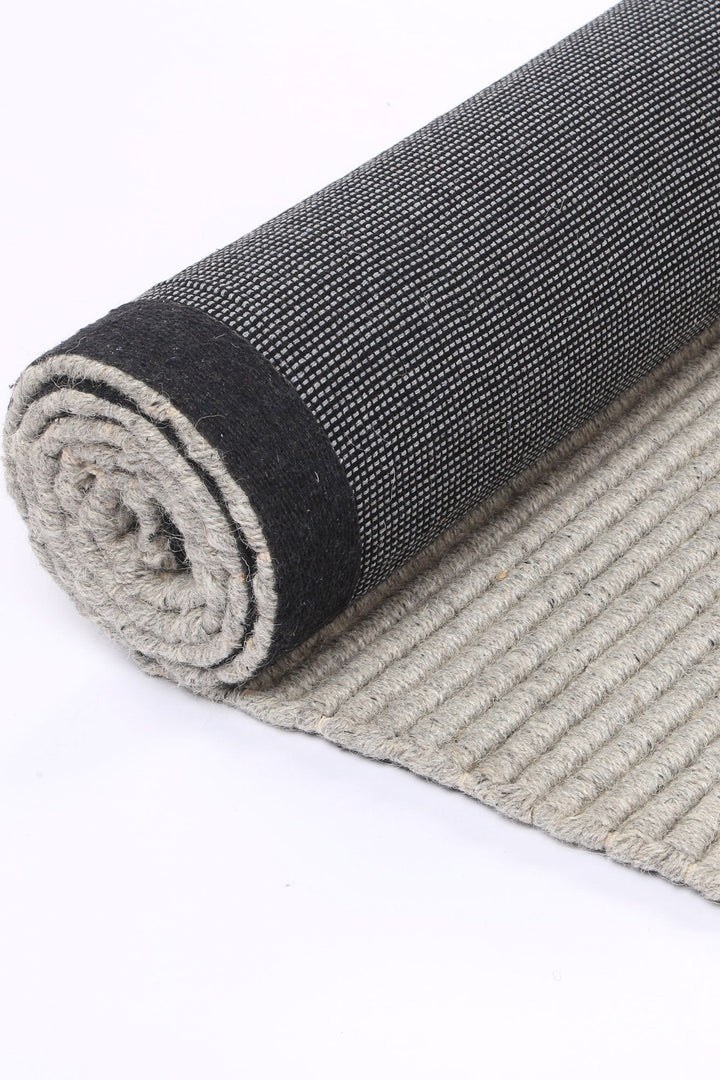 Goa Textured Wool Blend Grey Rug - DLB Furniture