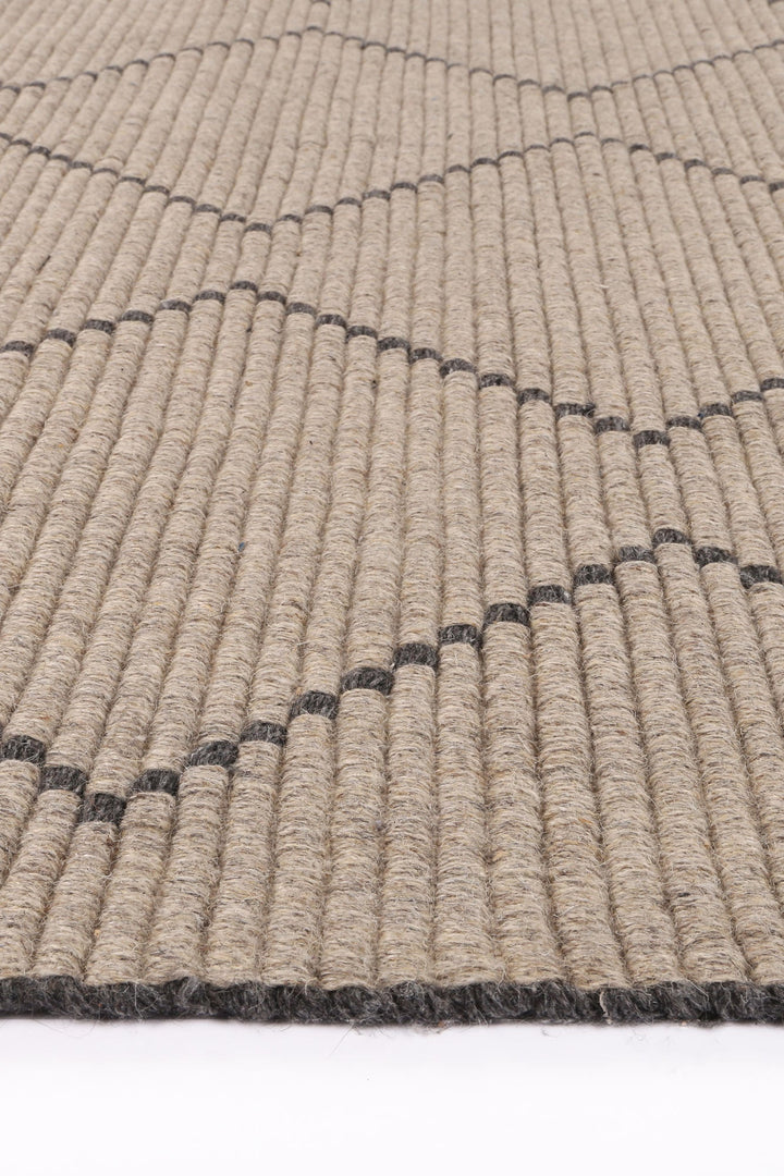 Goa Zig-Zag Wool Blend Ash Rug - DLB Furniture