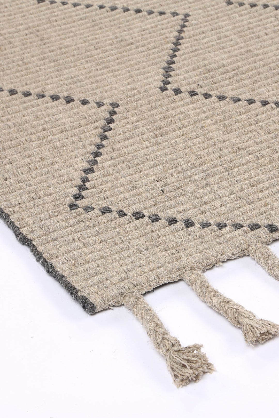 Goa Zig-Zag Wool Blend Ash Rug - DLB Furniture