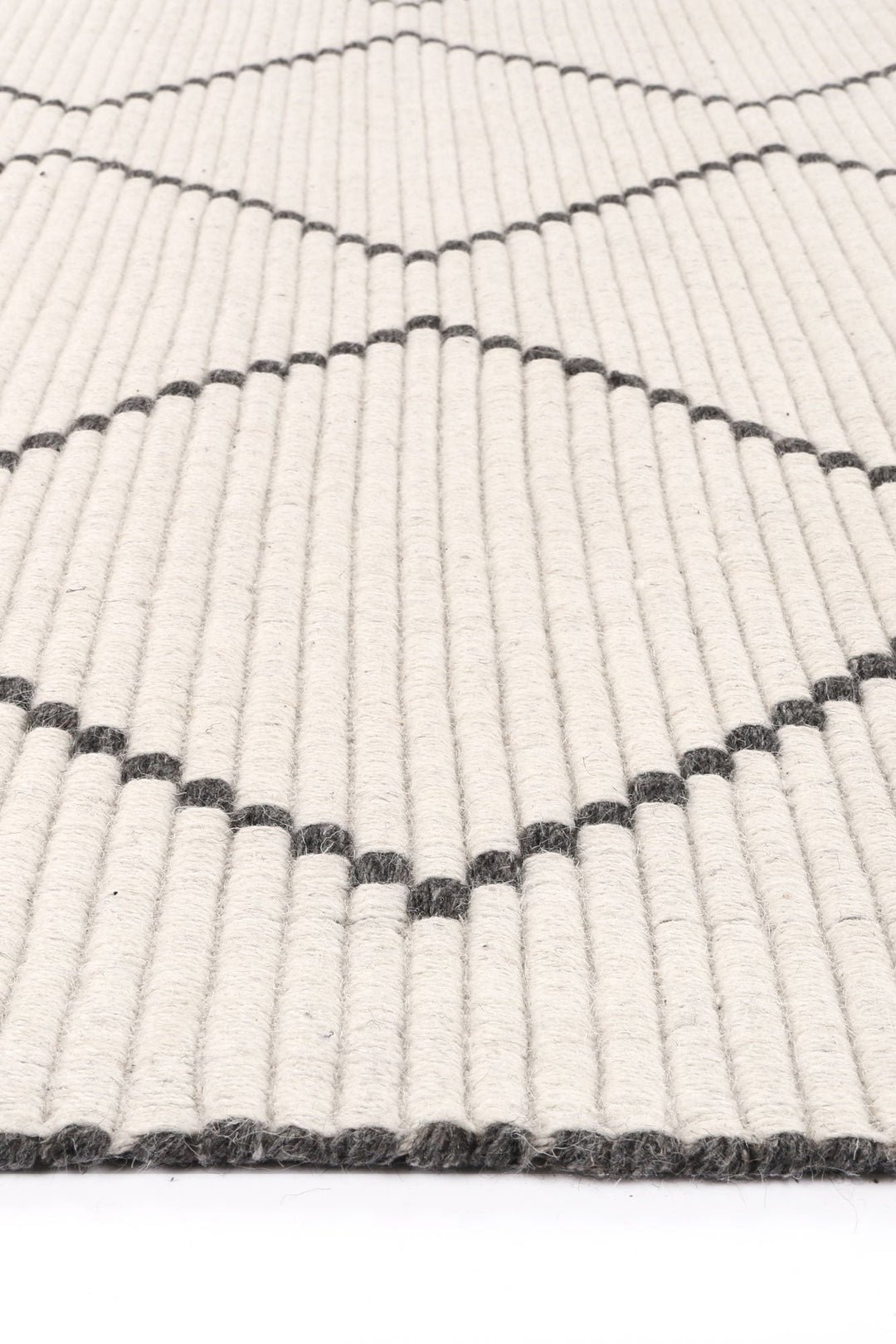 Goa Zig-Zag Wool Blend Cream Rug - DLB Furniture