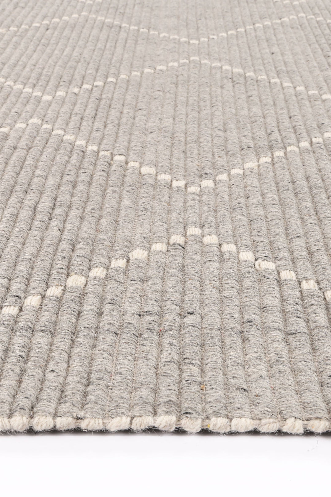 Goa Zig-Zag Wool Blend Grey Rug - DLB Furniture