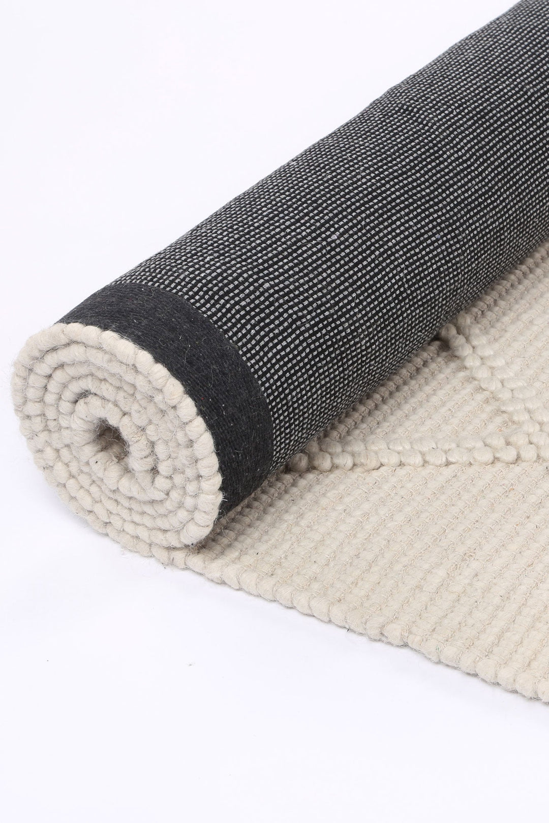 Goa Lattice Wool Blend Cream Rug (No Tassel) - DLB Furniture