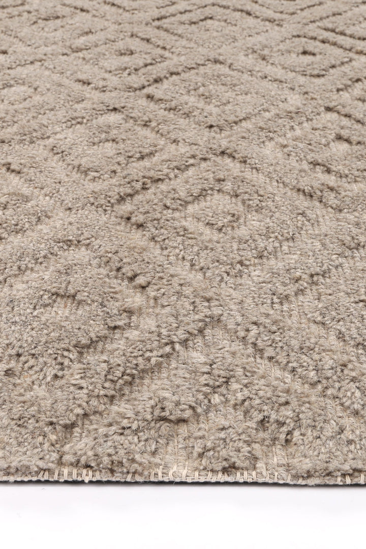 Goa Diamond Wool Blend Ash Rug - DLB Furniture