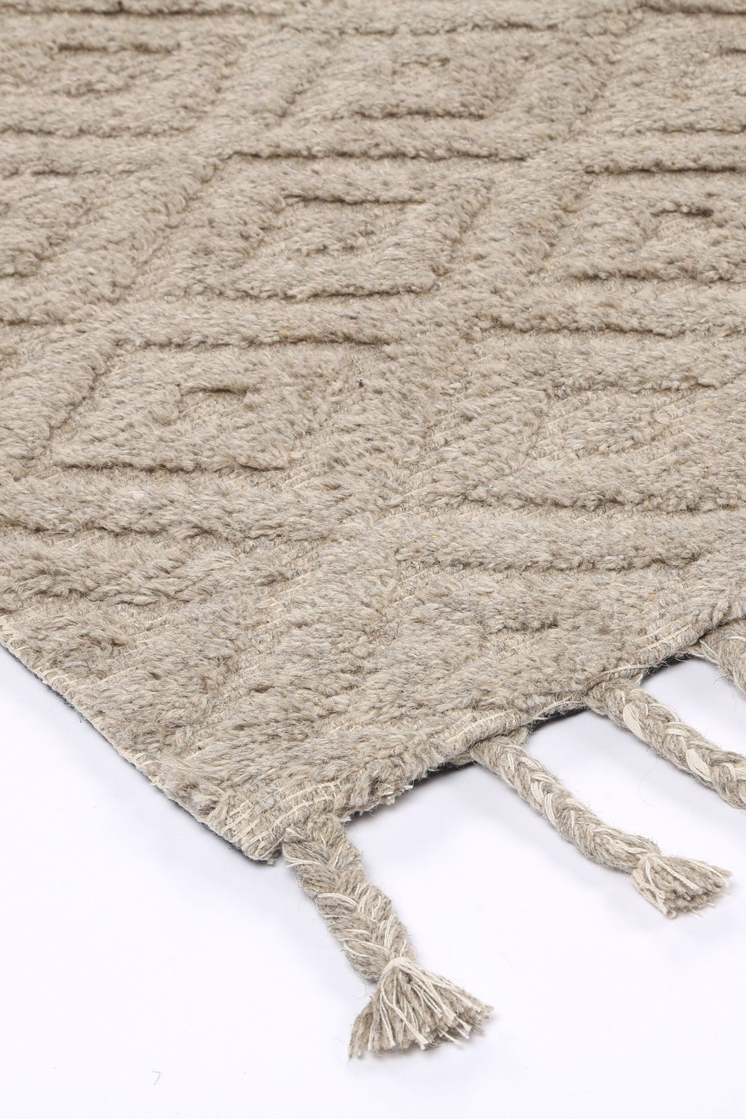 Goa Diamond Wool Blend Ash Rug - DLB Furniture