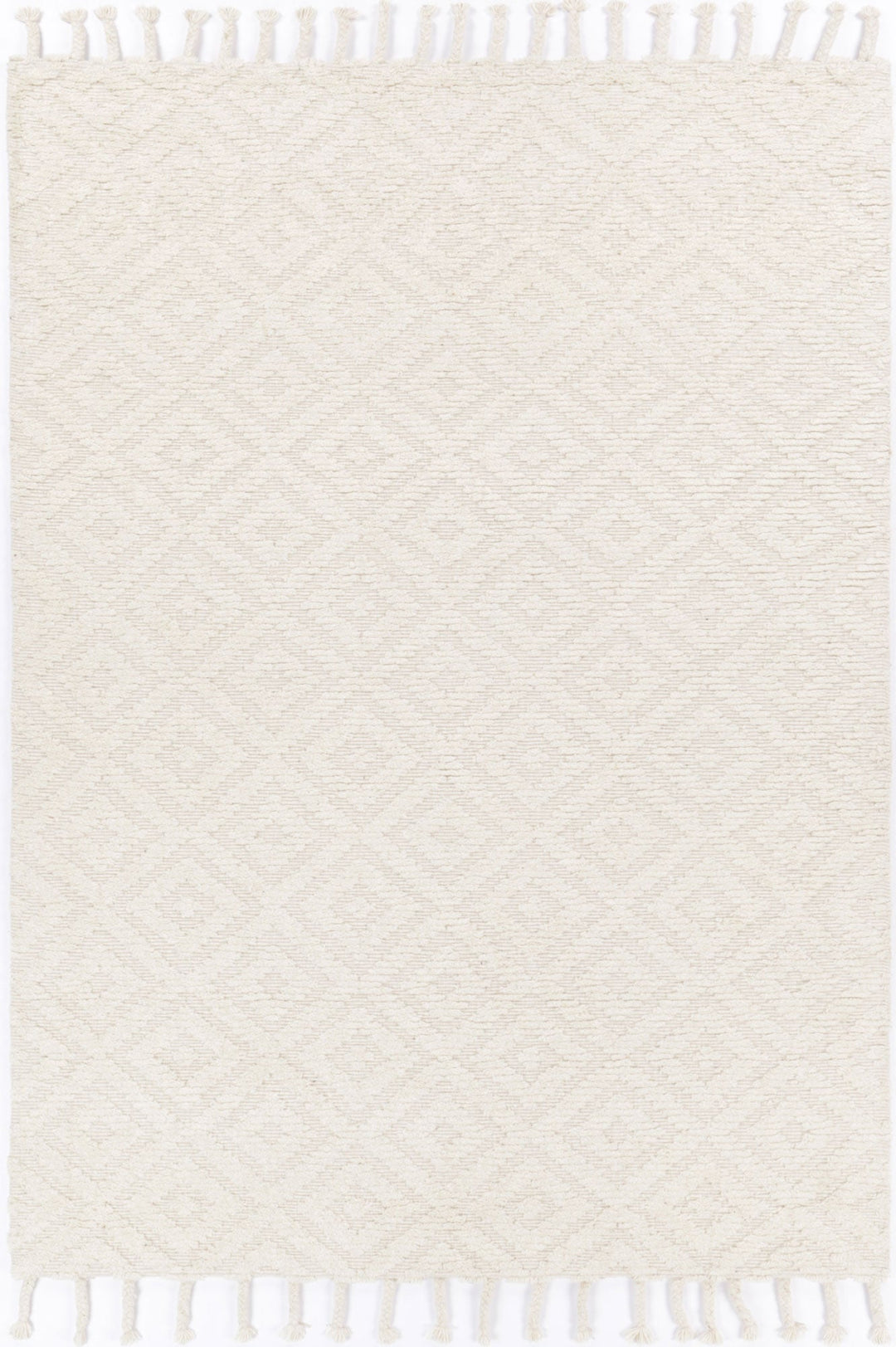 Goa Diamond Wool Blend Cream Rug - DLB Furniture