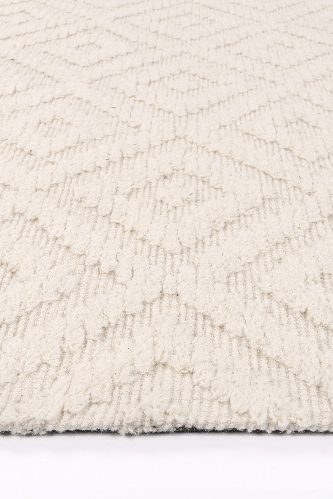 Goa Diamond Wool Blend Cream Rug - DLB Furniture
