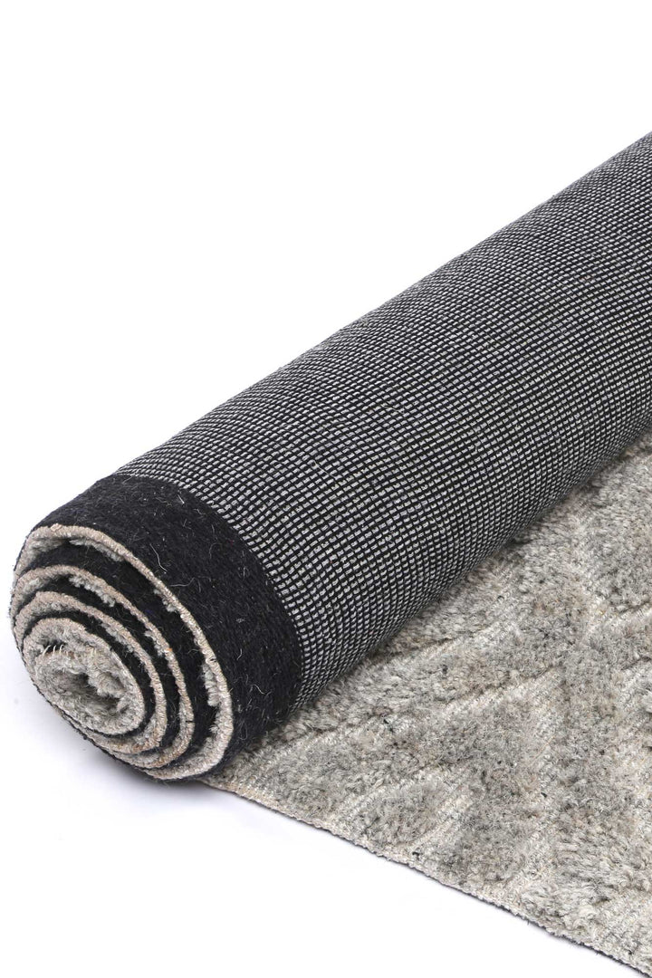 Goa Diamond Wool Blend Grey Rug - DLB Furniture