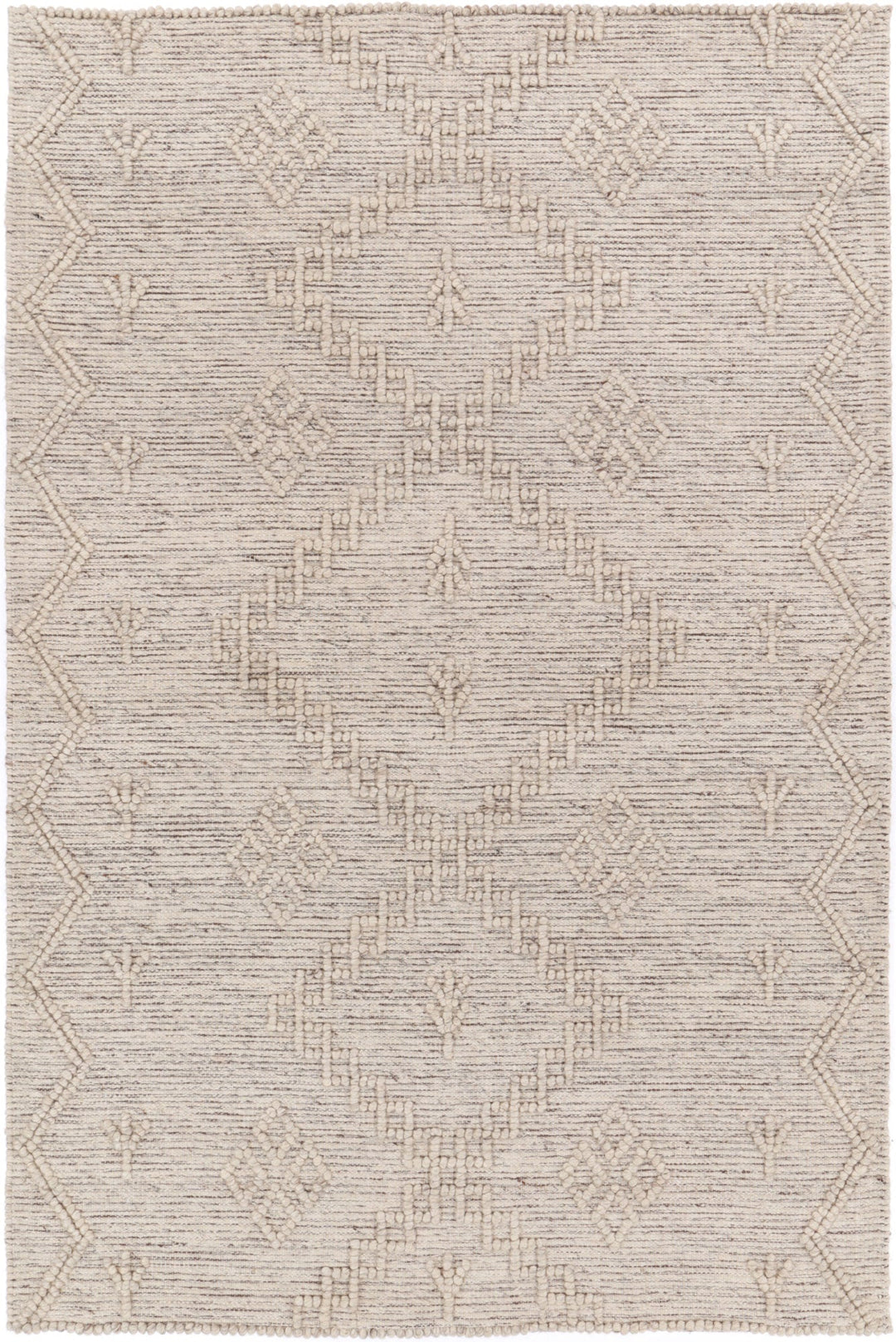 Goa Aztec Wool Blend Ash Rug (No Tassel) - DLB Furniture