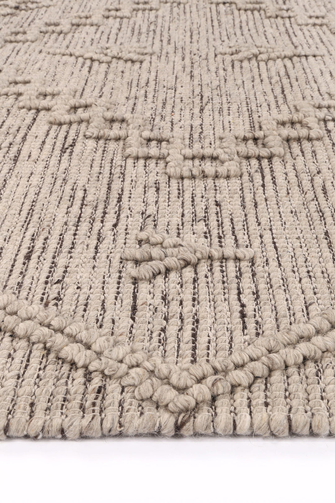 Goa Aztec Wool Blend Ash Rug (No Tassel) - DLB Furniture