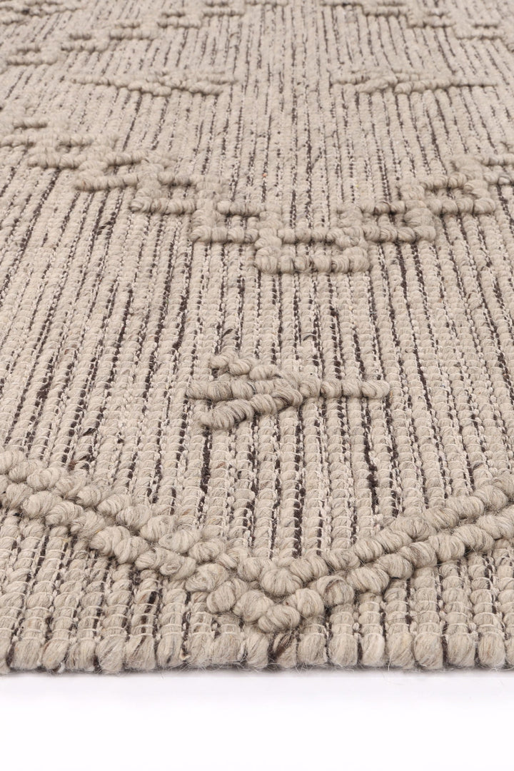 Goa Aztec Wool Blend Ash Rug (No Tassel) - DLB Furniture
