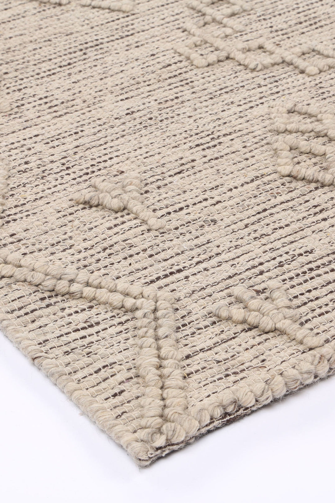 Goa Aztec Wool Blend Ash Rug (No Tassel) - DLB Furniture