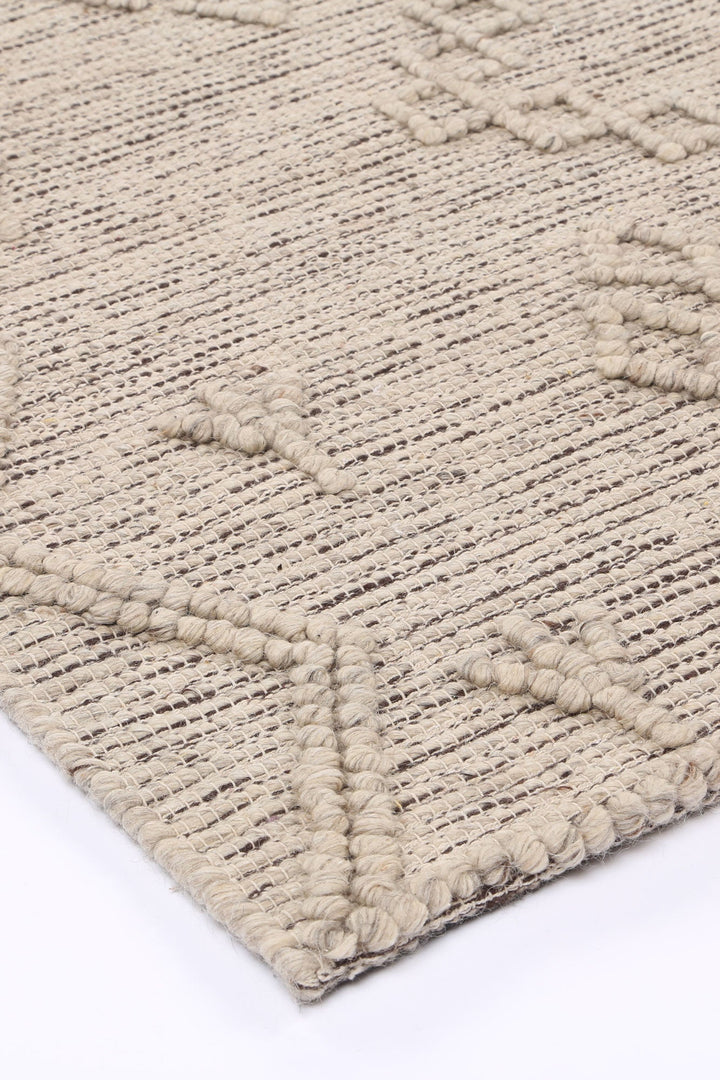 Goa Aztec Wool Blend Ash Rug (No Tassel) - DLB Furniture