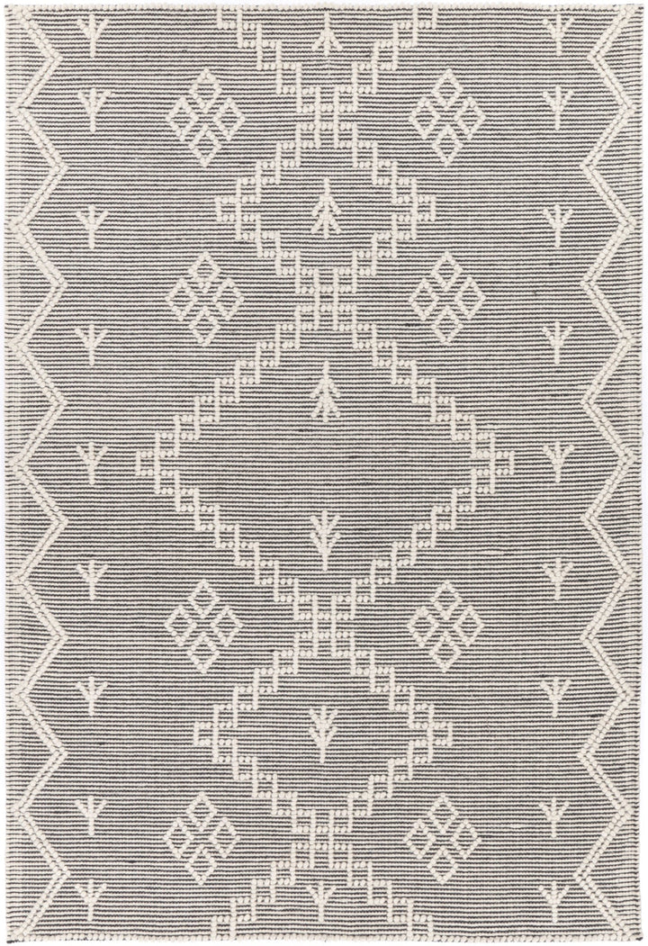 Goa Aztec Wool Blend Cream Rug (No Tassel) - DLB Furniture