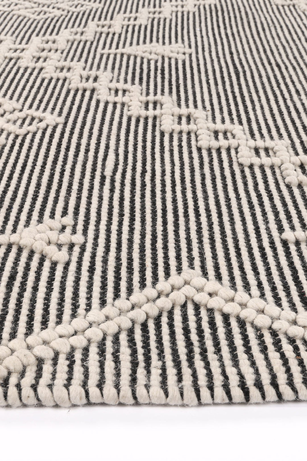 Goa Aztec Wool Blend Cream Rug (No Tassel) - DLB Furniture