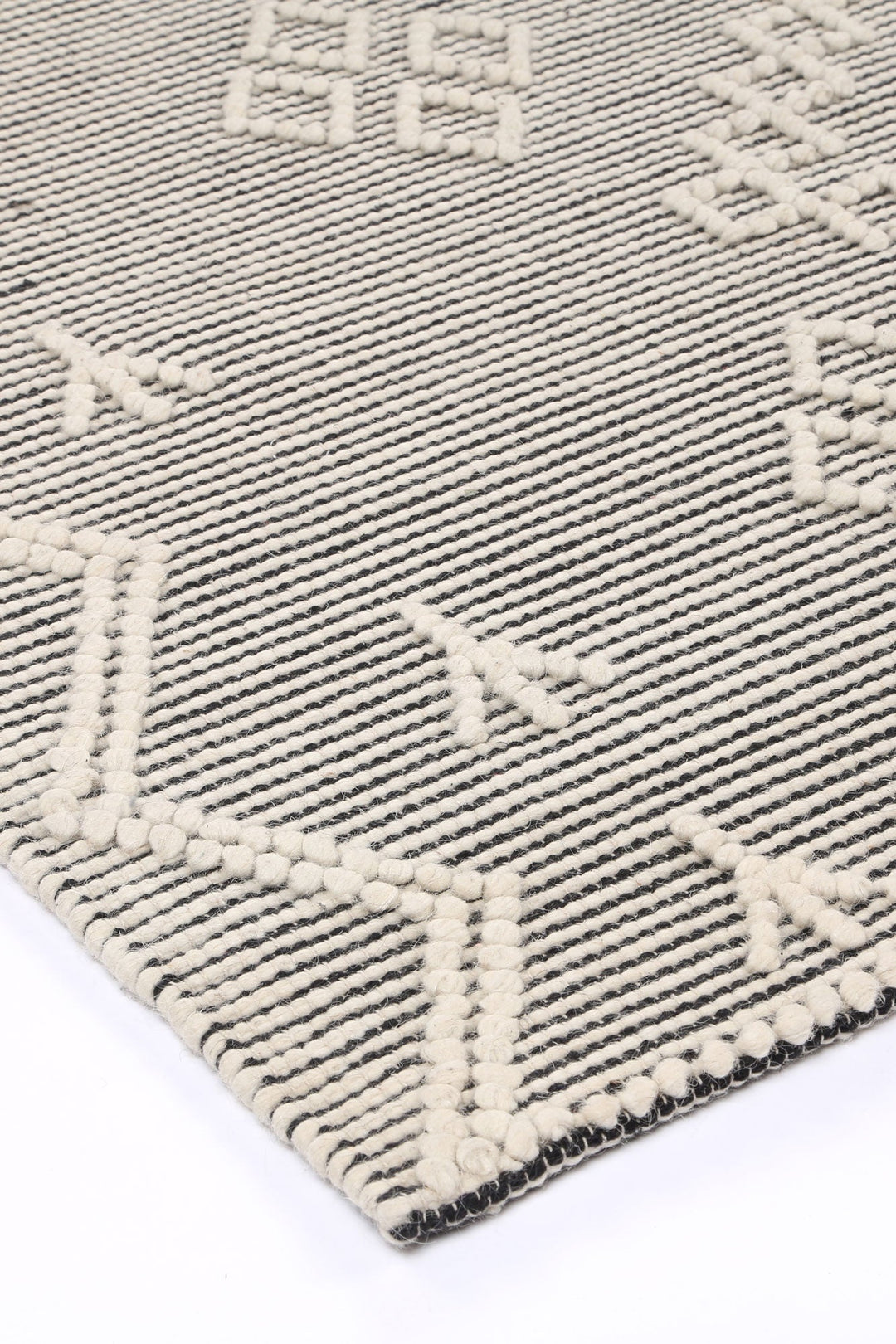 Goa Aztec Wool Blend Cream Rug (No Tassel) - DLB Furniture