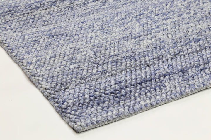 Harlow Loopy Blue Wool Blend Rug - DLB Furniture