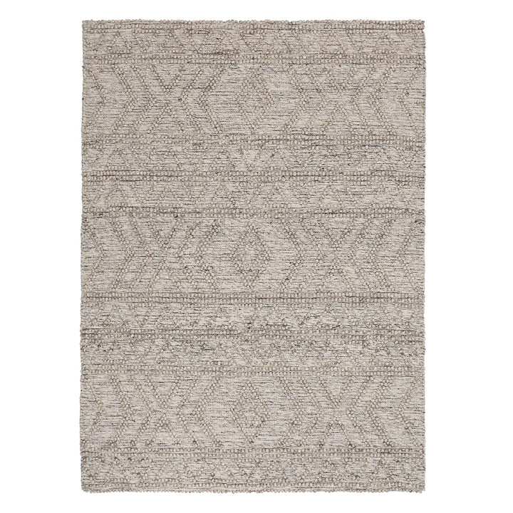 Himalaya Lattice Tribal Ash Wool Rug - DLB Furniture