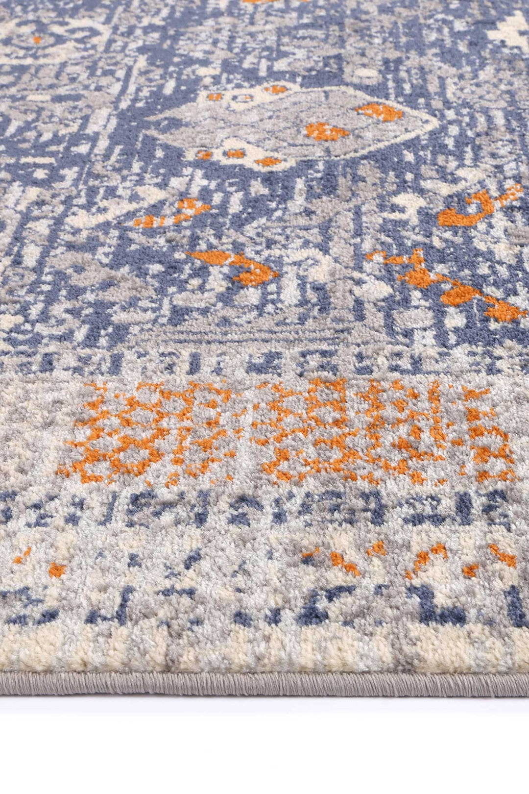 Inca Santiago Blue & Cream Contemporary Rug - DLB Furniture