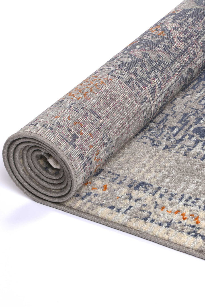 Inca Santiago Blue & Cream Contemporary Rug - DLB Furniture