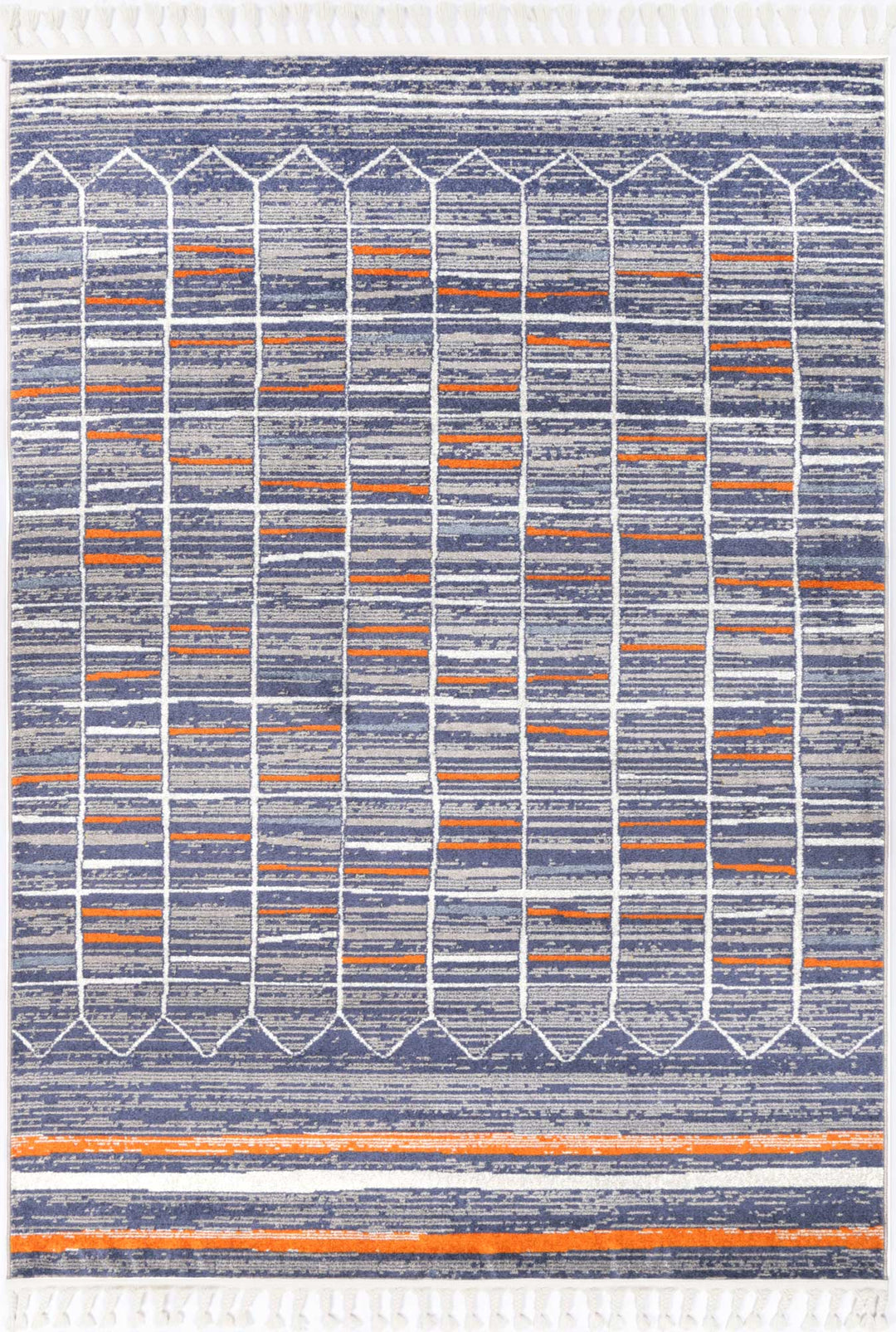 Inca Talca Blue & Orange Contemporary Rug - DLB Furniture
