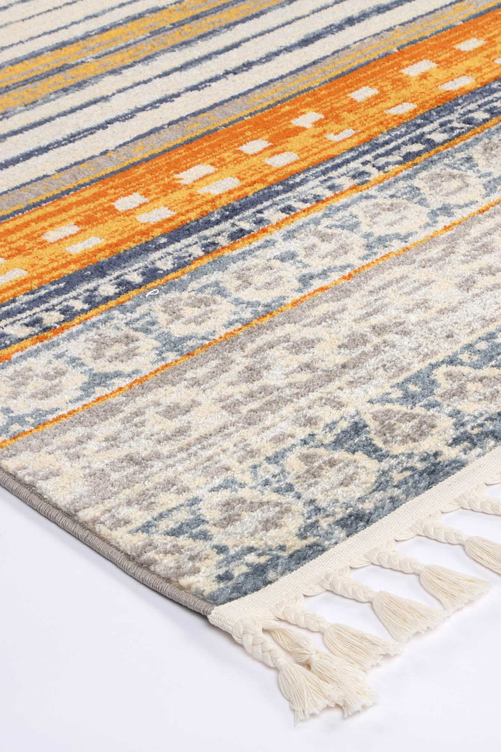 Inca Chuqito Orange Contemporary Rug - DLB Furniture