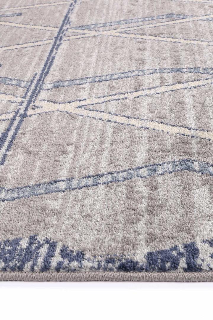 Inca Tupzia Blue & Grey Contemporary Rug - DLB Furniture
