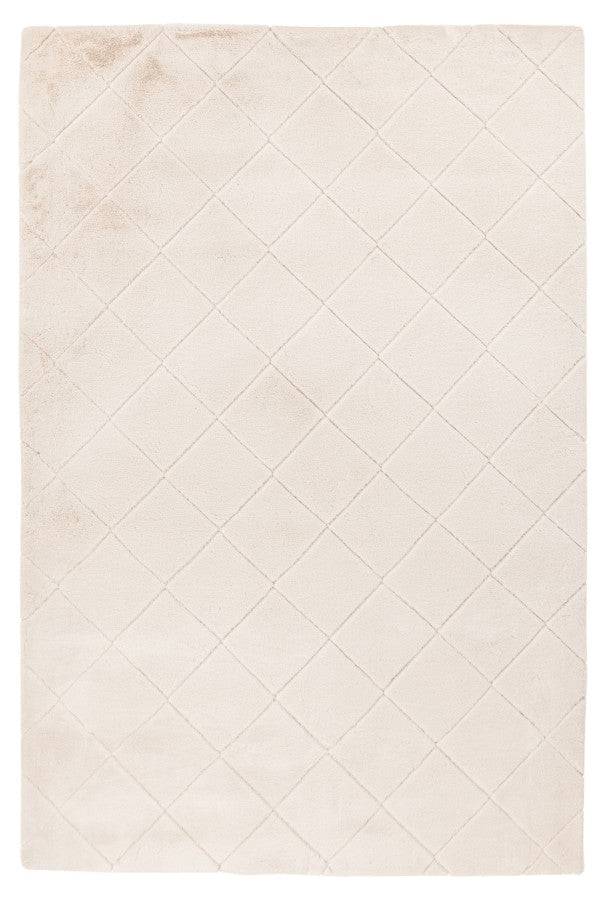 Impulse 600 Ivory Very Soft Fluffy Diamond Rug - DLB Furniture