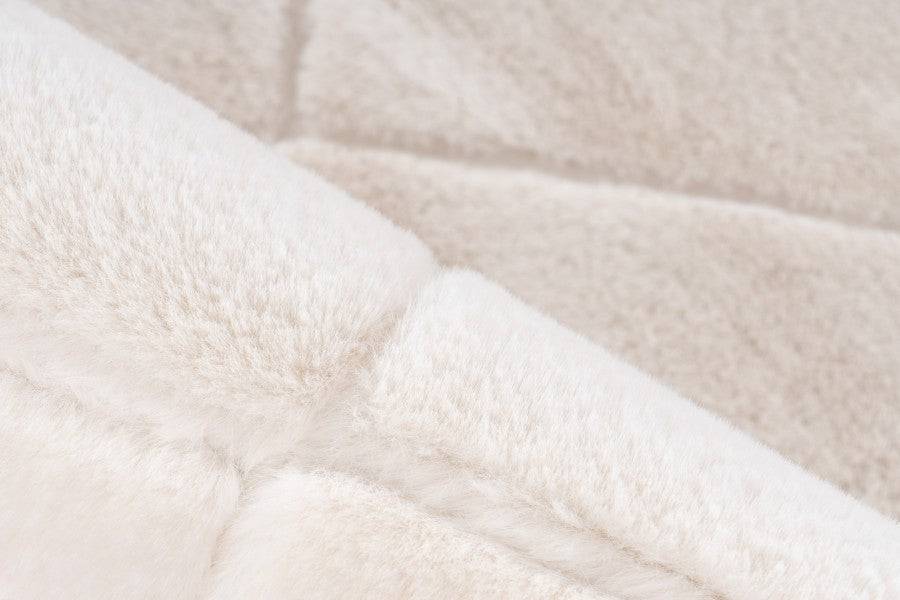 Impulse 600 Ivory Very Soft Fluffy Diamond Rug - DLB Furniture