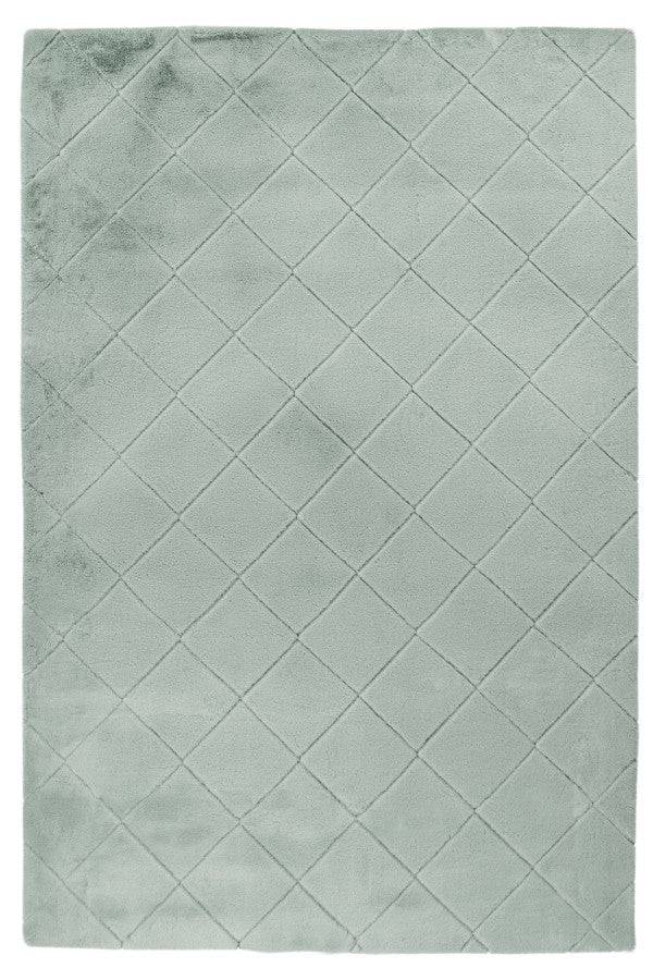 Impulse 600 Jade Very Soft Fluffy Diamond Rug - DLB Furniture