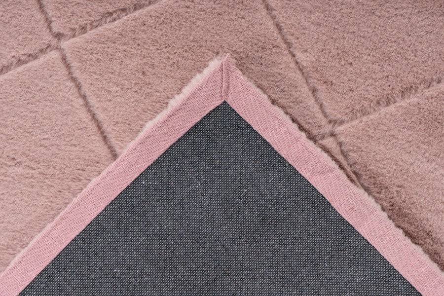 Impulse 600 Powder Pink Very Soft Fluffy Diamond Rug - DLB Furniture