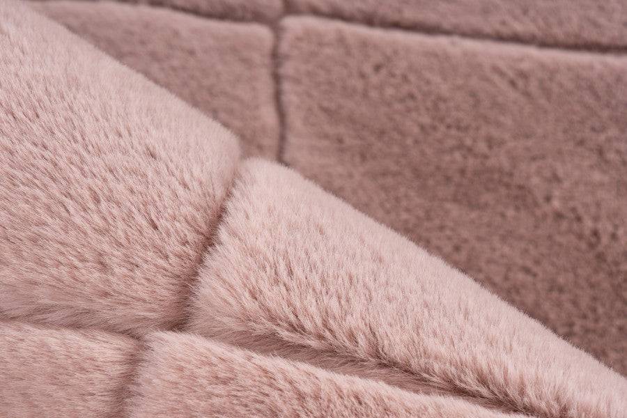Impulse 600 Powder Pink Very Soft Fluffy Diamond Rug - DLB Furniture