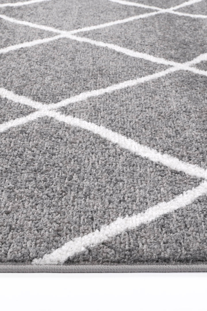 Kimberley Trellis Grey Contemporary Rug - DLB Furniture