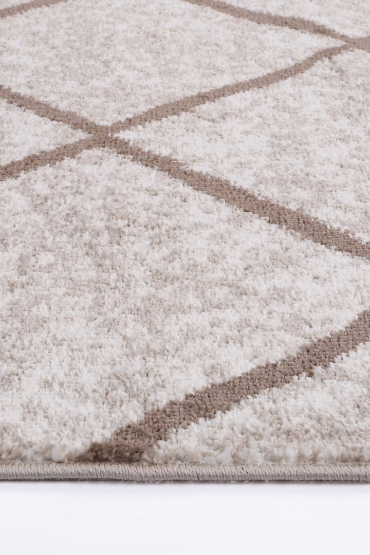Kimberley Trellis Latte Contemporary Rug - DLB Furniture