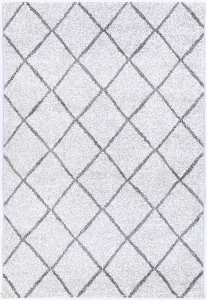 Kimberley Trellis Silver Contemporary Rug - DLB Furniture