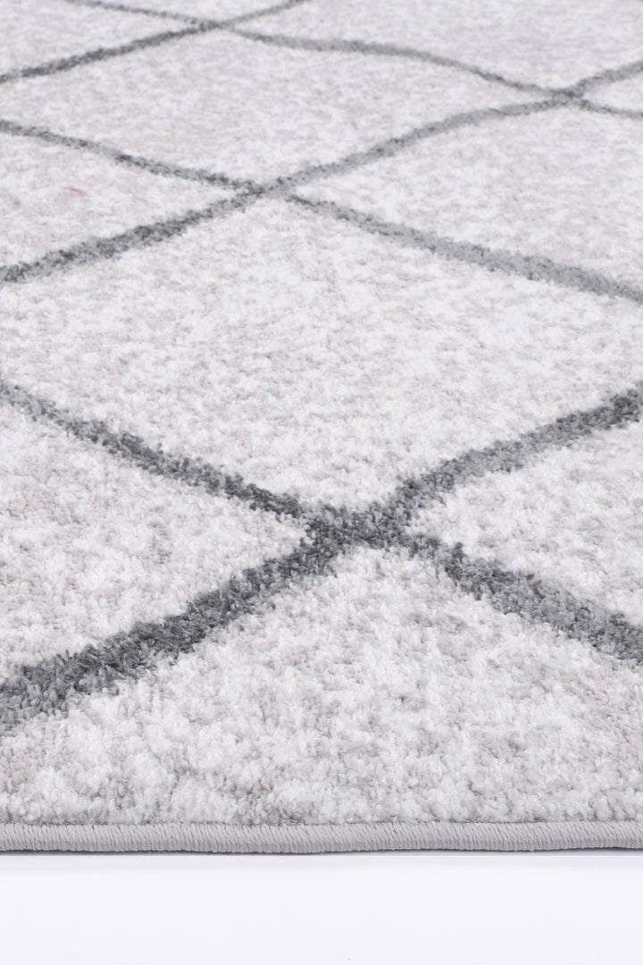 Kimberley Trellis Silver Contemporary Rug - DLB Furniture