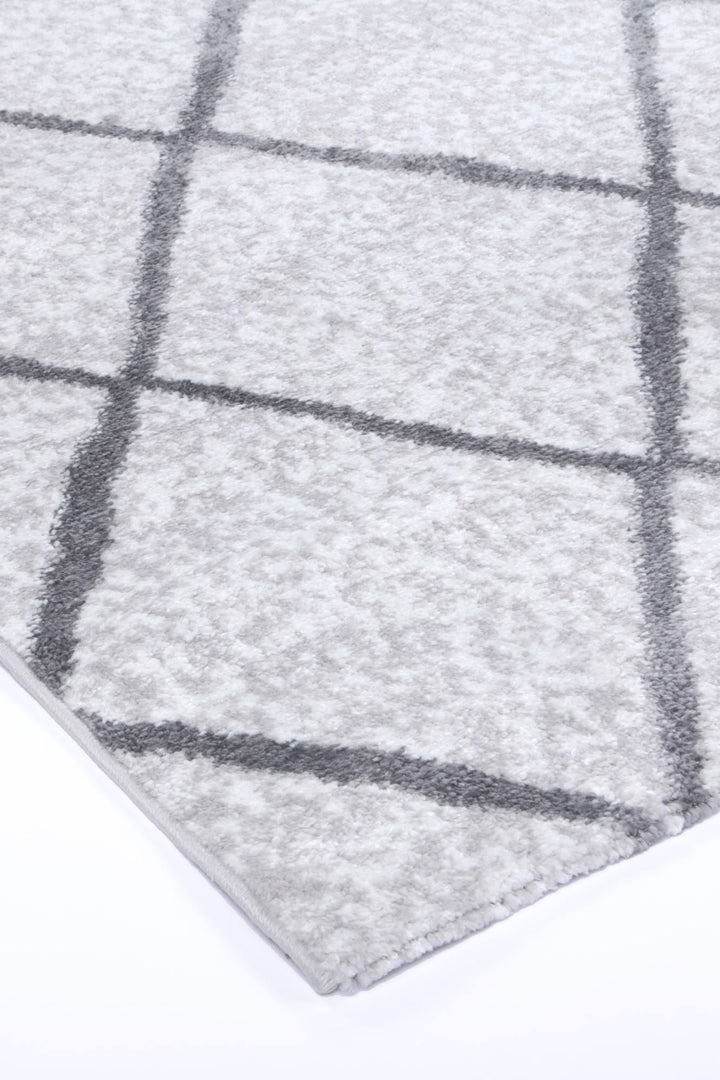 Kimberley Trellis Silver Contemporary Rug - DLB Furniture