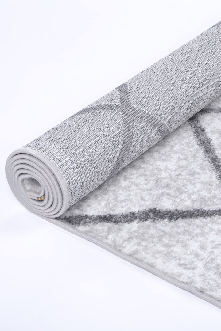 Kimberley Trellis Silver Contemporary Rug - DLB Furniture