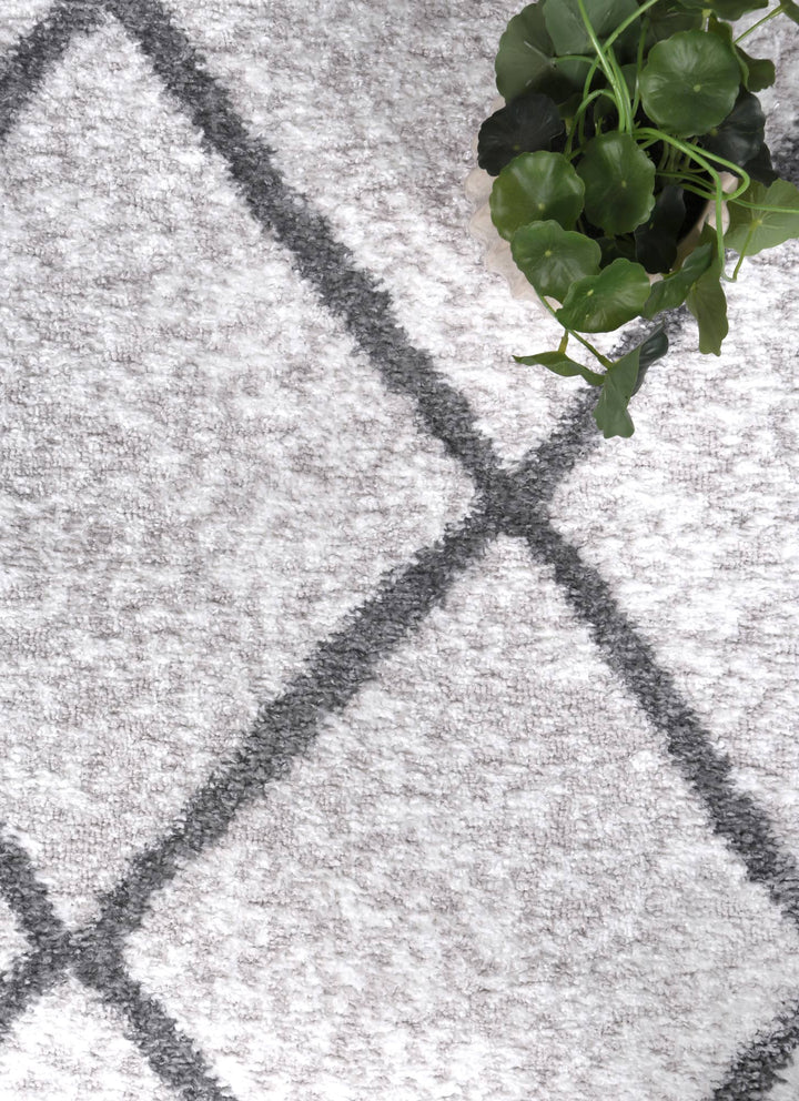 Kimberley Trellis Silver Contemporary Rug - DLB Furniture