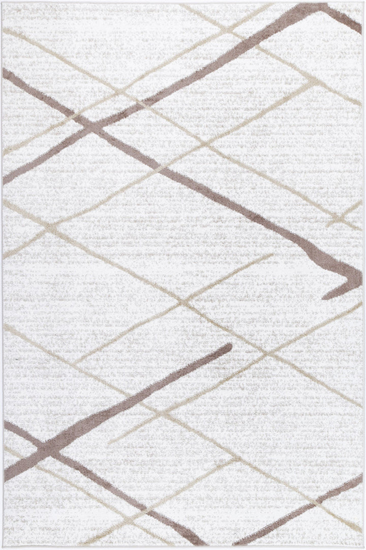 Kimberley Lattice Latte Contemporary Rug - DLB Furniture