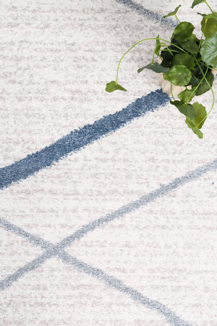 Kimberley Lattice Light Blue Contemporary Rug - DLB Furniture