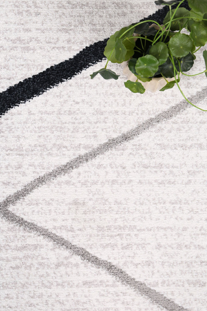 Kimberley Lattice Salt & Pepper Contemporary Rug - DLB Furniture