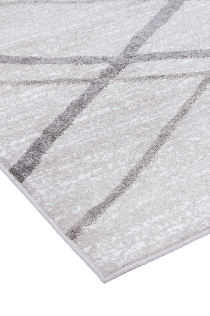 Kimberley Lattice Silver Contemporary Rug - DLB Furniture