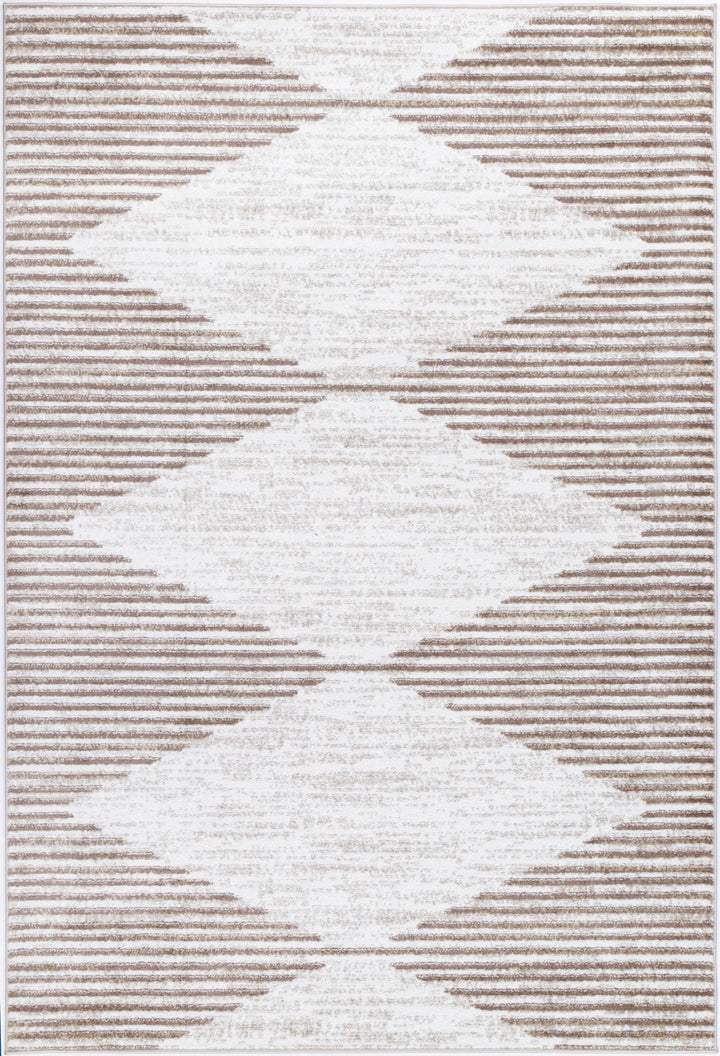 Kimberley Diamond Latte Contemporary Rug - DLB Furniture